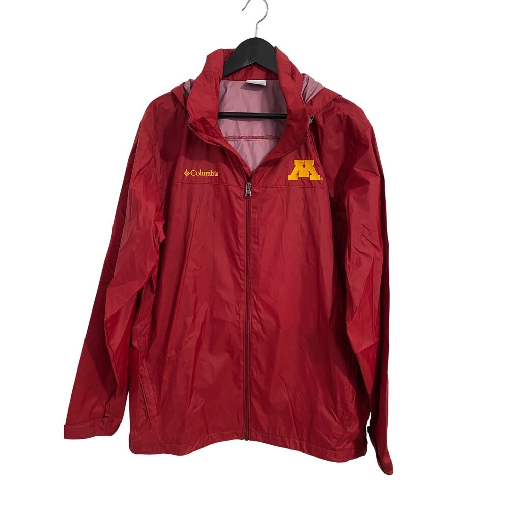 Minnesota Gophers Columbia Windbreaker Rain Jacket Men's Size Large